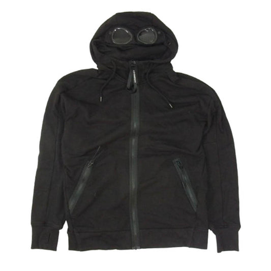 C.P.Company シーピーカンパニー 18CMS028A-005086W Zipped Hooded Sweatshirt ゴーグル フルジップ スウェット パーカー ブラック系 L【中古】