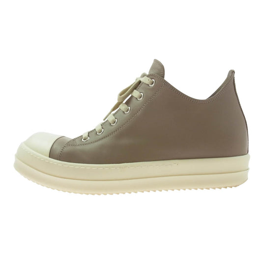 Rick Owens リックオウエンス RU01E5891 LCO LOW SNEAKS RAMONES スニーカーズ ラモーンズ レザー ローカット スニーカー ベージュ系 42【中古】