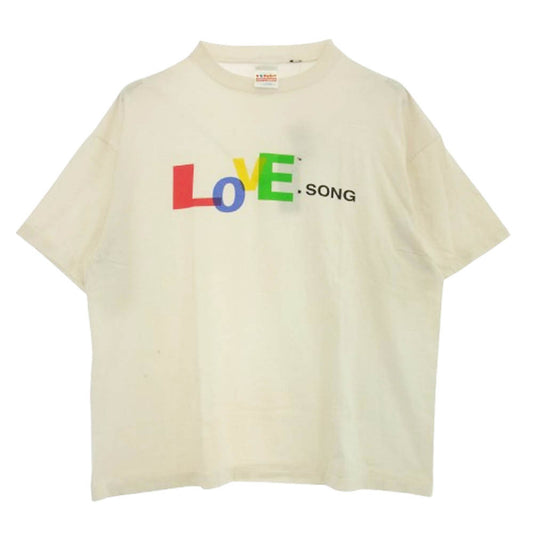 SAINT MICHAEL セントマイケル 25ss SM-HR8-0000-019 LOVE SONG SS TEE ヴィンテージ加工 半袖 Tシャツ ホワイト系 XXL【中古】