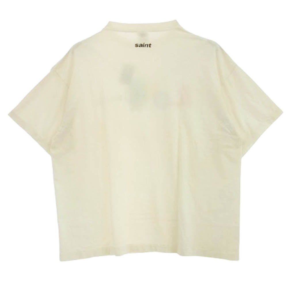 SAINT MICHAEL セントマイケル 25ss SM-HR8-0000-019 LOVE SONG SS TEE ヴィンテージ加工 半袖 Tシャツ ホワイト系 XXL【中古】