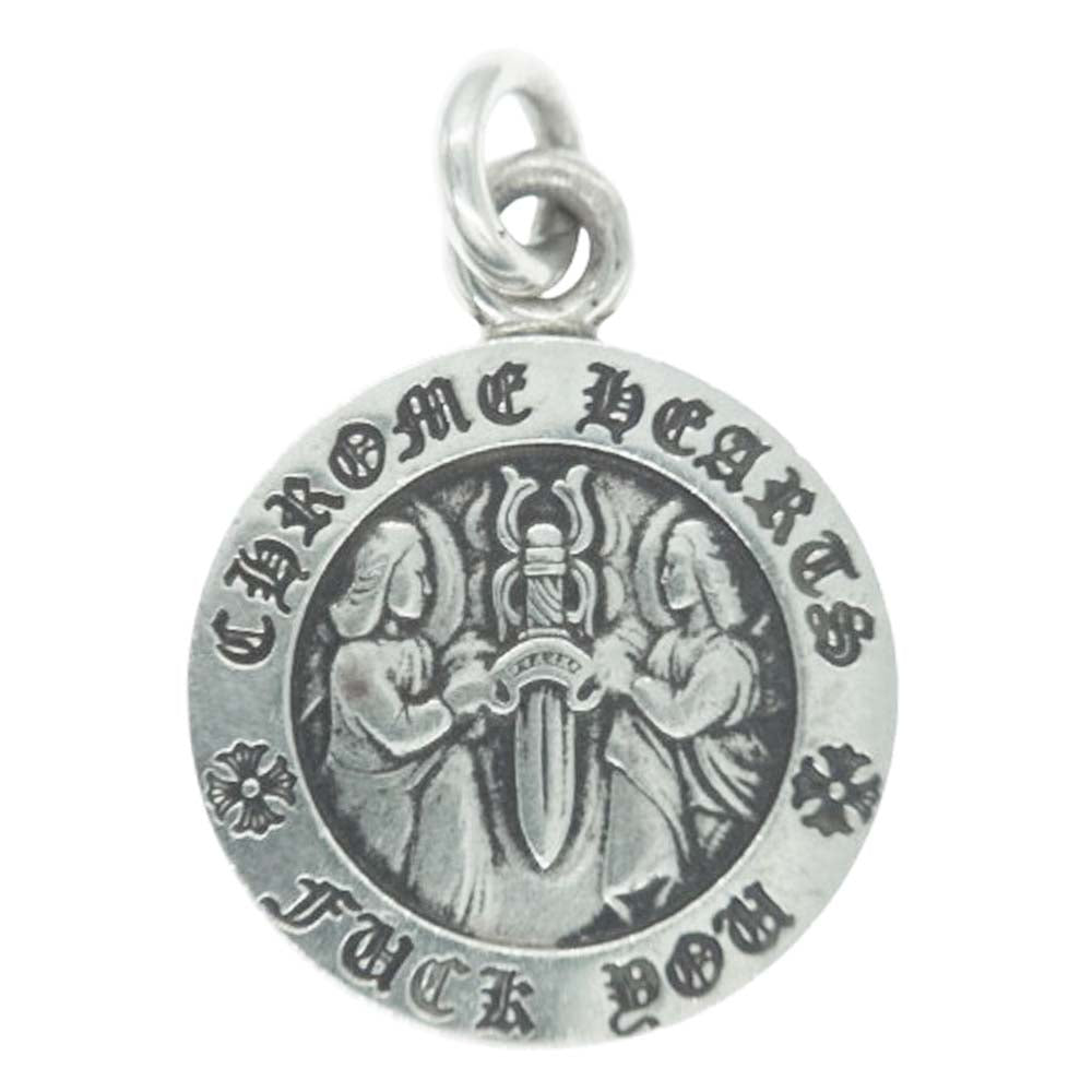 CHROME HEARTS クロムハーツ（原本無） ブラックシンフォニーギャランティ付属 CHRM ANGL MDL エンジェルメダル チャーム V1 シルバー系【中古】