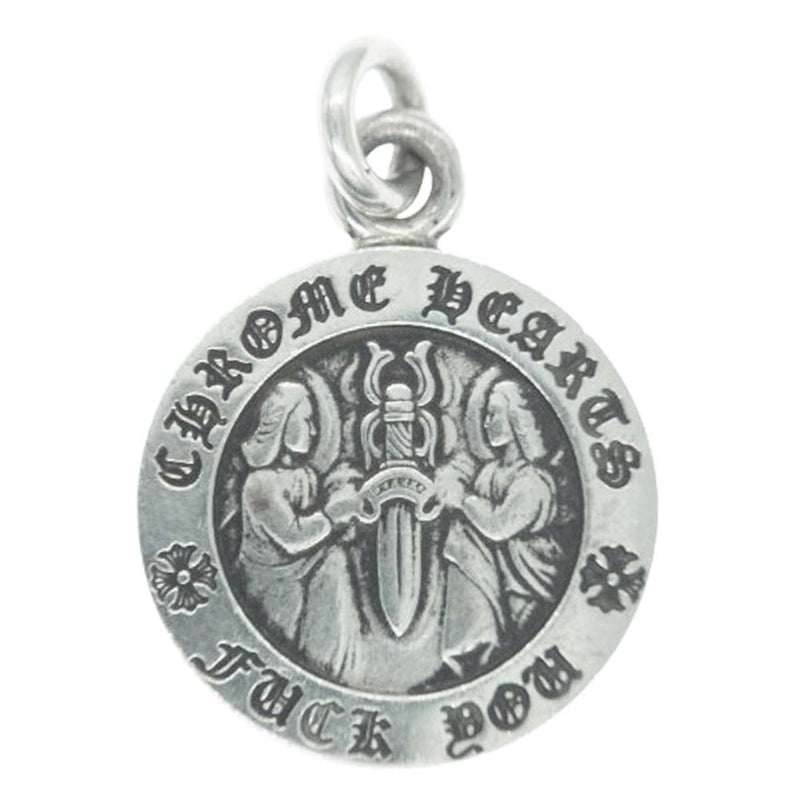 CHROME HEARTS クロムハーツ（原本無） ブラックシンフォニーギャランティ付属 CHRM ANGL MDL エンジェルメダル チャーム V1 シルバー系【中古】