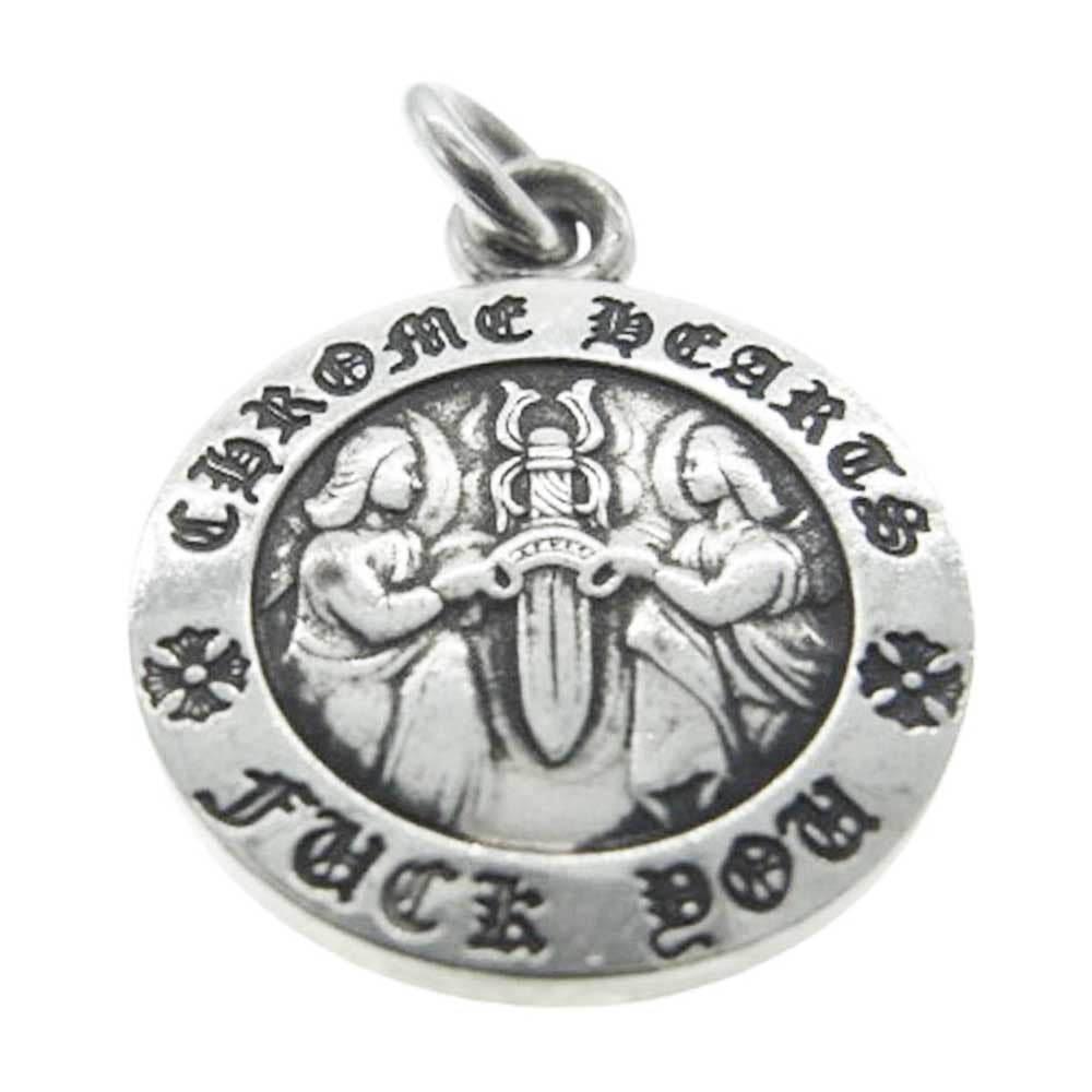 CHROME HEARTS クロムハーツ（原本無） ブラックシンフォニーギャランティ付属 CHRM ANGL MDL エンジェルメダル チャーム V1 シルバー系【中古】