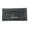 CHROME HEARTS クロムハーツ（原本無） ブラックシンフォニーギャランティ付属 JUDY WALLET ジュディ ウォレット ヘビーレザー クロスボタン ブラック系【中古】