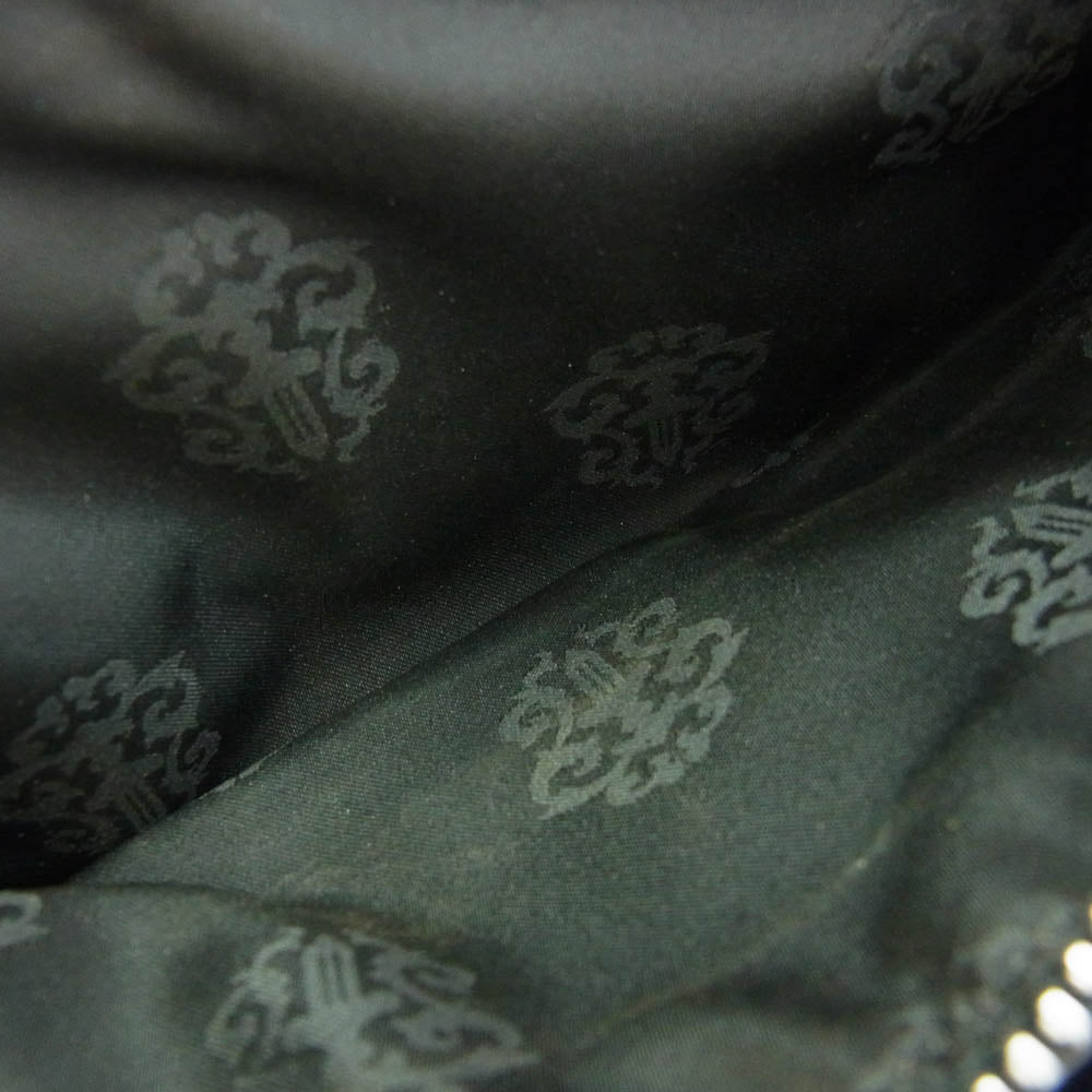 CHROME HEARTS クロムハーツ（原本無） ブラックシンフォニーギャランティ付属 JUDY WALLET ジュディ ウォレット ヘビーレザー クロスボタン ブラック系【中古】