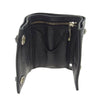 CHROME HEARTS クロムハーツ（原本無） ブラックシンフォニーギャランティ付属 3FOLD WALLET ３フォールド ウォレット ヘビーレザー クロスボタン クロスパッチ ブラック系【中古】