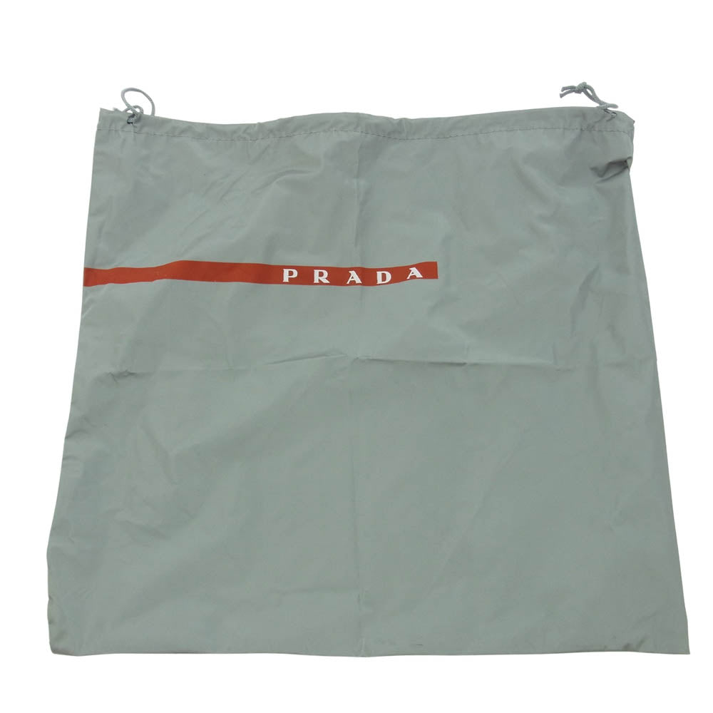 PRADA SPORTS プラダスポーツ 3114 レザー切替 ナイロン ローカットスニーカー ブラック系 4E【美品】【中古】