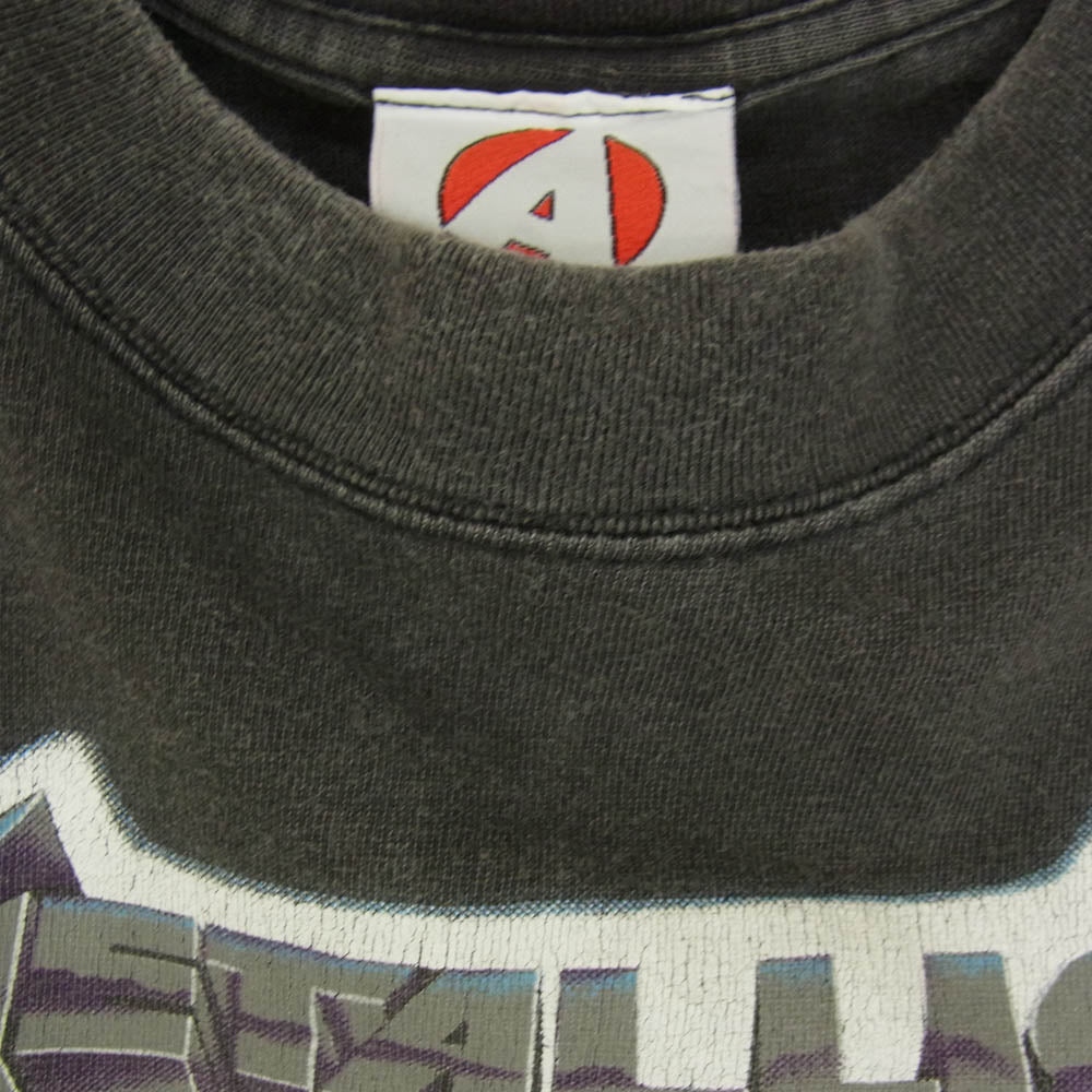 ヴィンテージ 1989 80s 90s ACMEボディ Ride the Lightning METALLICA メタリカ バンド Tシャツ ブラック系 L【中古】