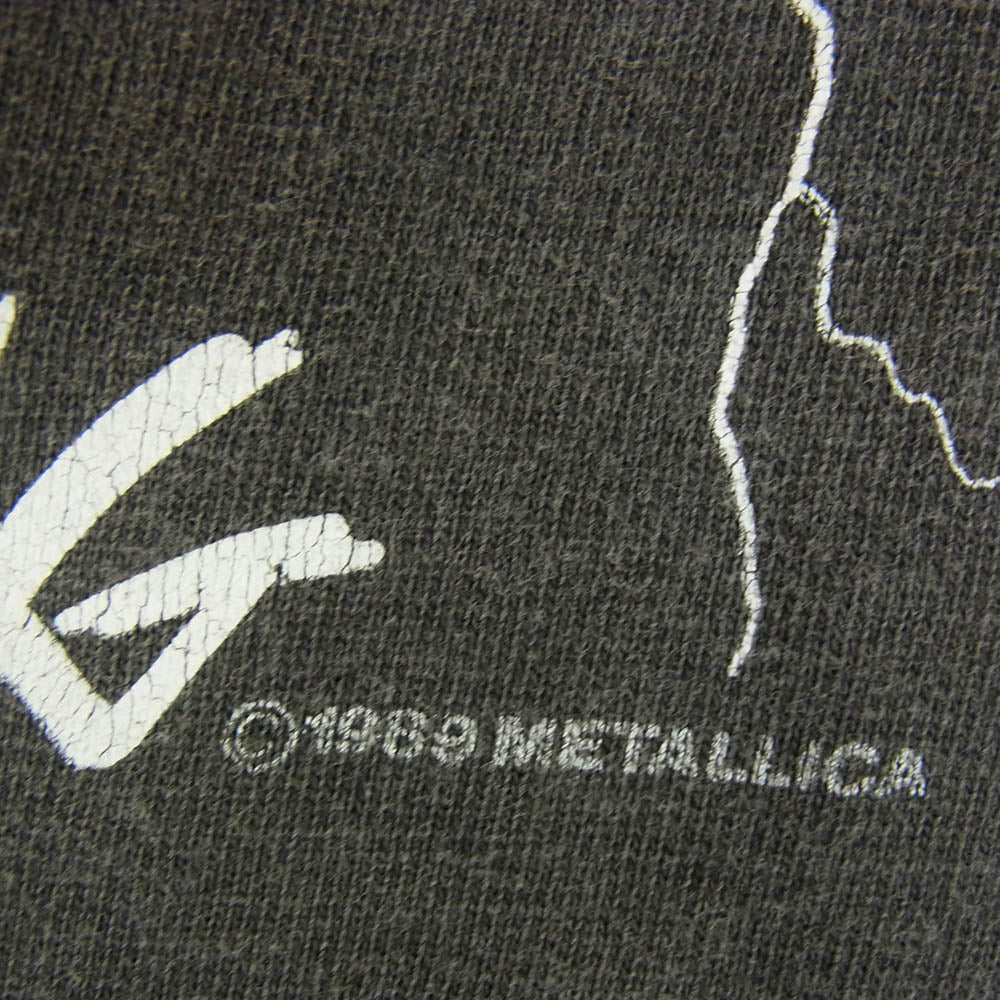 ヴィンテージ 1989 80s 90s ACMEボディ Ride the Lightning METALLICA メタリカ バンド Tシャツ ブラック系 L【中古】