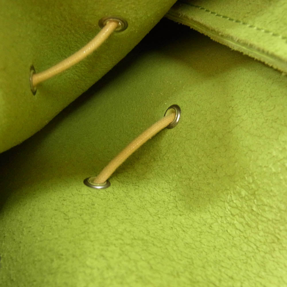 Hender Scheme エンダースキーマ 2WAY zacc ザック シボ型 エンボス加工 レザー ショルダーバッグ トートバッグ ライトグリーン系【中古】