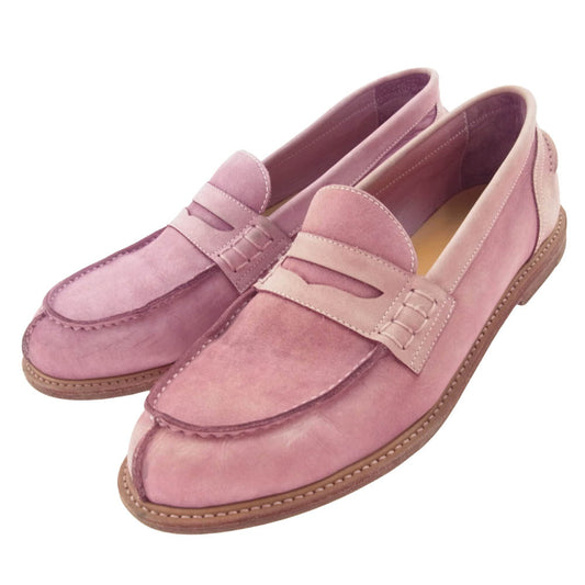 Hender Scheme エンダースキーマ slouchy ローファー Uチップ カウレザー ピッグレザー シューズ 革靴 ピンク系【中古】