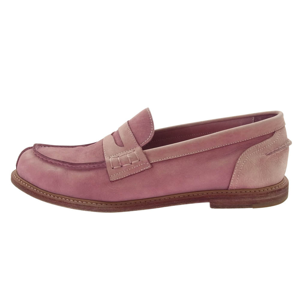 Hender Scheme エンダースキーマ slouchy ローファー Uチップ カウレザー ピッグレザー シューズ 革靴 ピンク系【中古】
