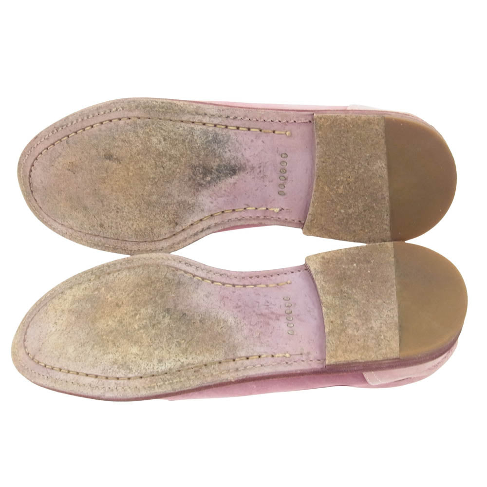 Hender Scheme エンダースキーマ slouchy ローファー Uチップ カウレザー ピッグレザー シューズ 革靴 ピンク系【中古】