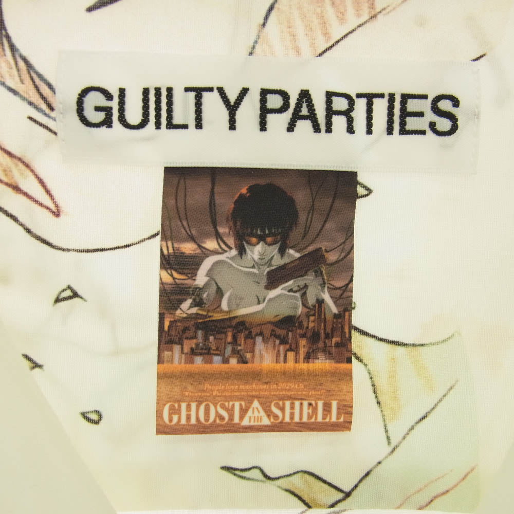 WACKO MARIA ワコマリア GHOST IN THE SHELL 攻殻機動隊 HAWAIIAN SHIRT TYPE-5 レーヨン 半袖 ハワイアン シャツ オフホワイト系 XL【中古】