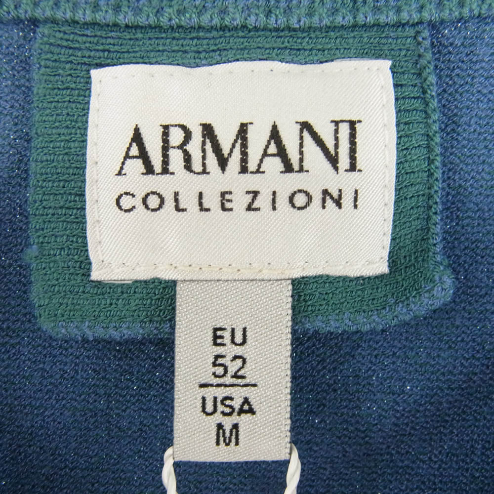 ARMANI COLLEZIONI アルマーニコレッツォーニ Vネック ニット グリーン系 52【極上美品】【中古】