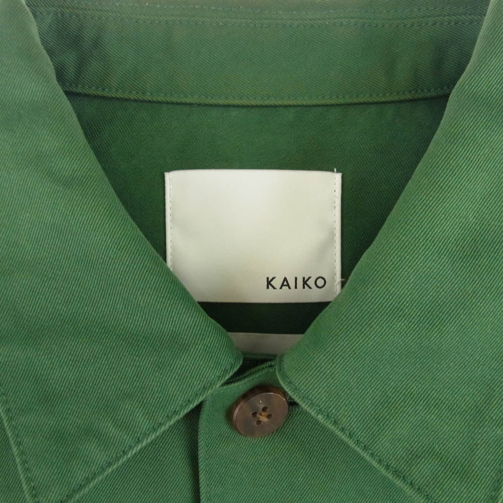 カイコー 22SS KAIKO-22-001 FINX TWILL UTILITY JACKET フィンクス コットン ユーティリティ ジャケット グリーン系 1【中古】