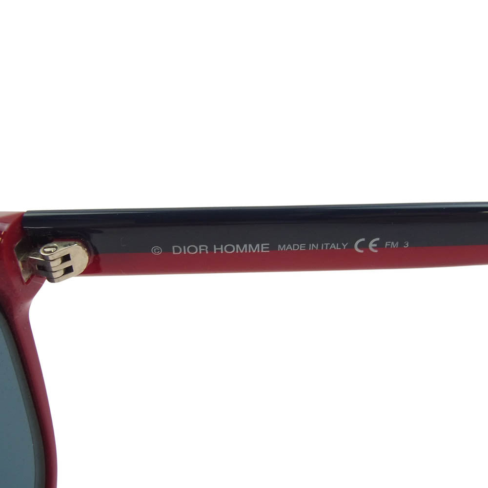 DIOR HOMME ディオールオム DIORFLAG1 セルフレーム ウェリントン サングラス 55□17　150【中古】