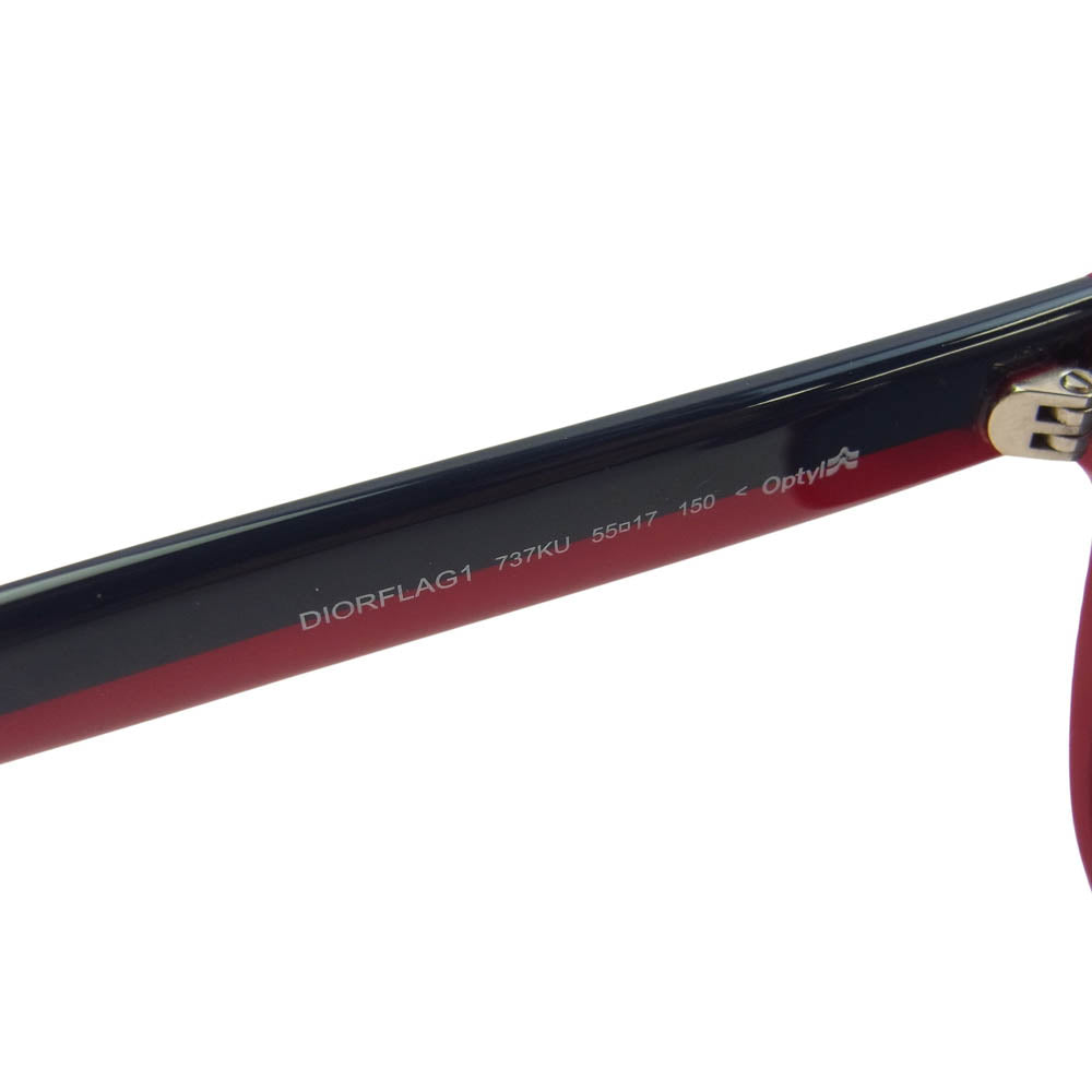 DIOR HOMME ディオールオム DIORFLAG1 セルフレーム ウェリントン サングラス 55□17　150【中古】