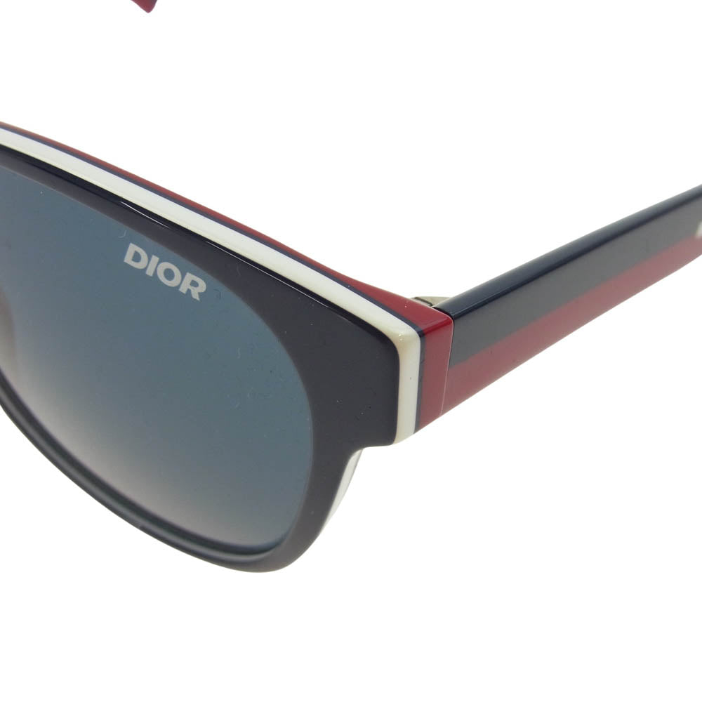 DIOR HOMME ディオールオム DIORFLAG1 セルフレーム ウェリントン サングラス 55□17　150【中古】