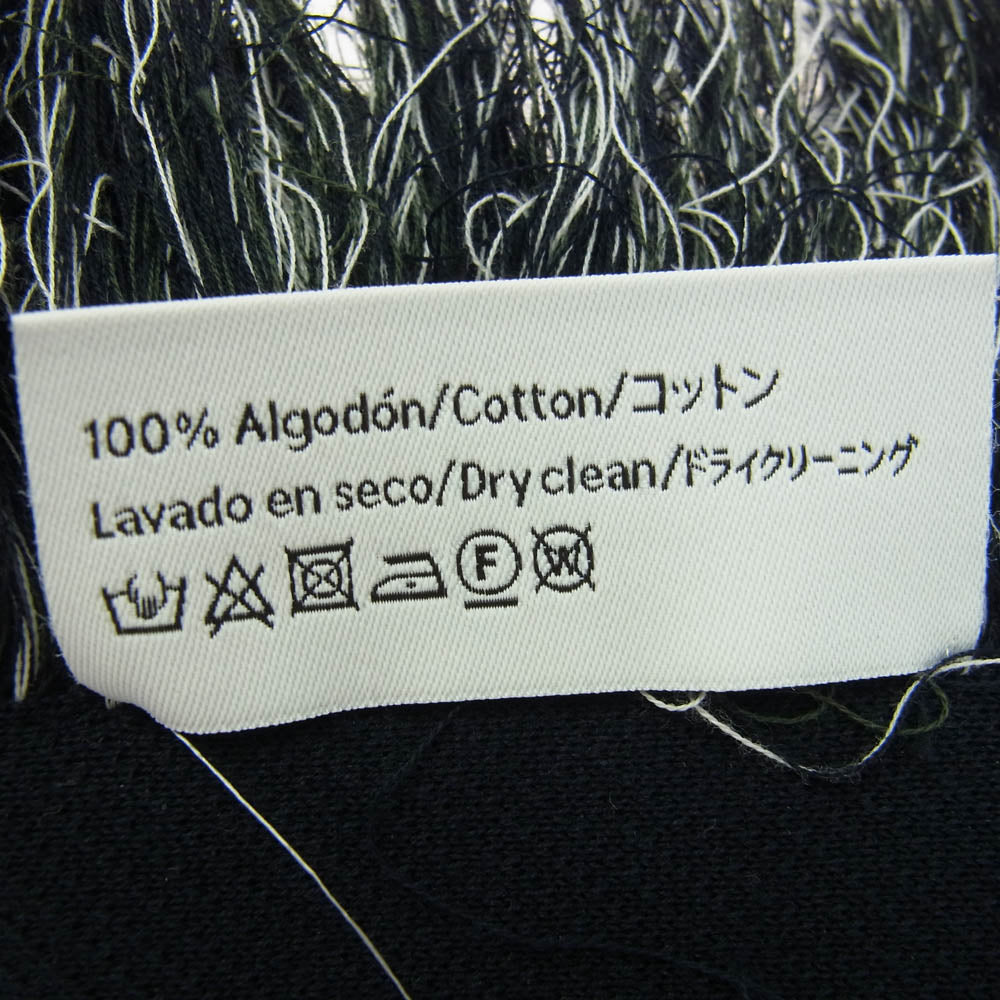 LOEWE ロエベ Anagram アナグラム ロゴ フリンジ マフラー ネイビー系 カーキ系【中古】