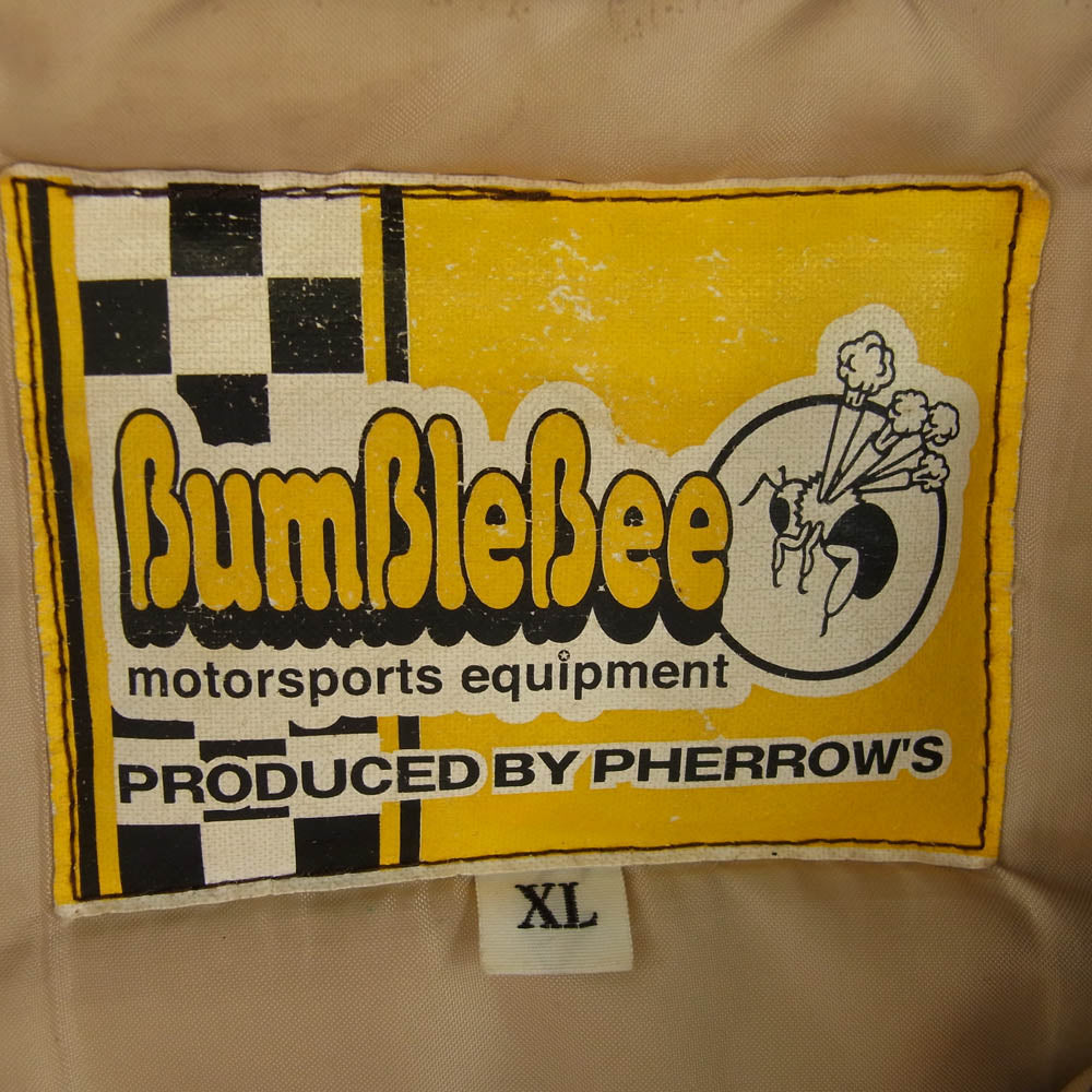 Pherrow's フェローズ BumBleBee レーシング ジャケット ブラウン系 XL【中古】