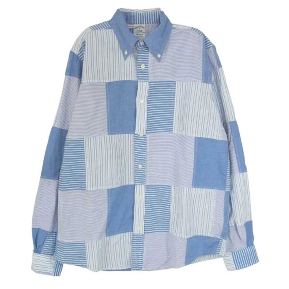 Brooks Brothers ブルックスブラザーズ パッチワーク 長袖 シャツ ブルー系 M【中古】