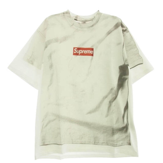 Supreme シュプリーム 24SS MM6 Maison Margiela Box Logo Tee 転写 ボックスロゴ Tシャツ ホワイト系 グレー系 M【新古品】【未使用】【中古】