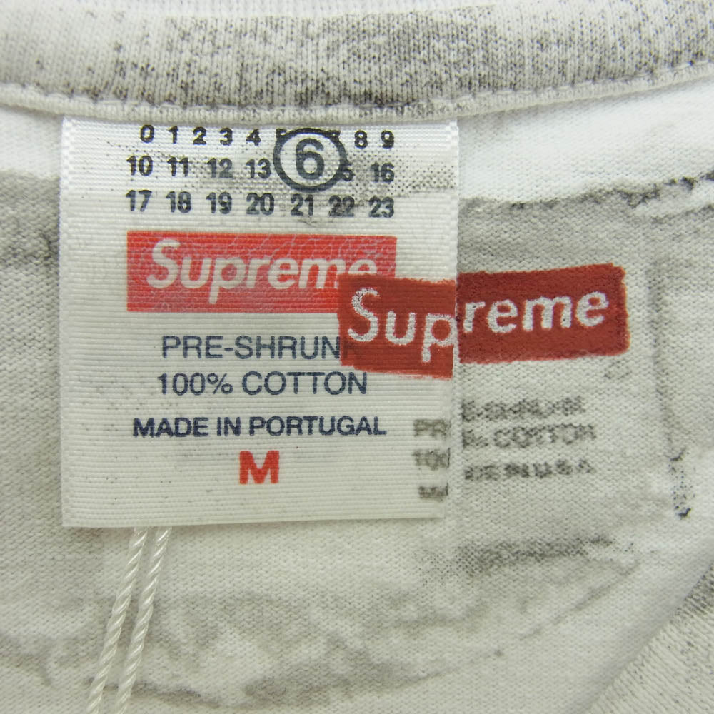 Supreme シュプリーム 24SS MM6 Maison Margiela Box Logo Tee 転写 ボックスロゴ Tシャツ ホワイト系 グレー系 M【新古品】【未使用】【中古】