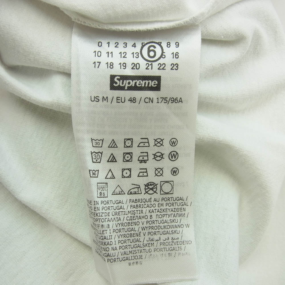 Supreme シュプリーム 24SS MM6 Maison Margiela Box Logo Tee 転写 ボックスロゴ Tシャツ ホワイト系 グレー系 M【新古品】【未使用】【中古】