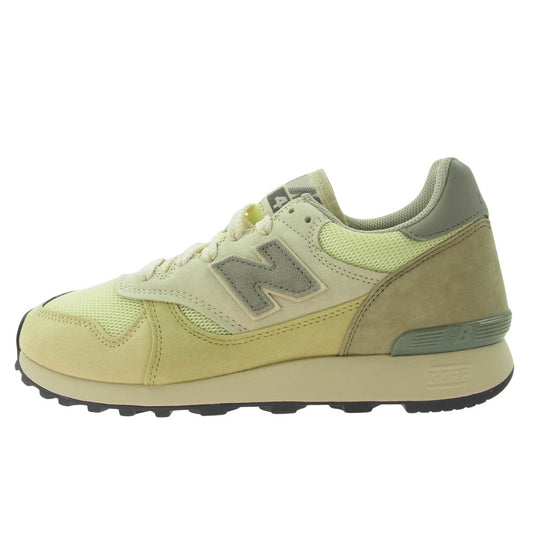 AURALEE オーラリー U475AR NEW BALANCE ニューバランス 475 Vintage Yellow ヴィンテージイエロー スエード スニーカー イエロー系 27cm【新古品】【未使用】【中古】