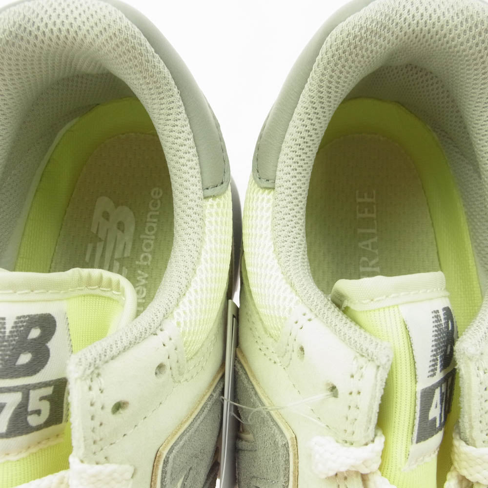 AURALEE オーラリー U475AR NEW BALANCE ニューバランス 475 Vintage Yellow ヴィンテージイエロー スエード スニーカー イエロー系 27cm【新古品】【未使用】【中古】