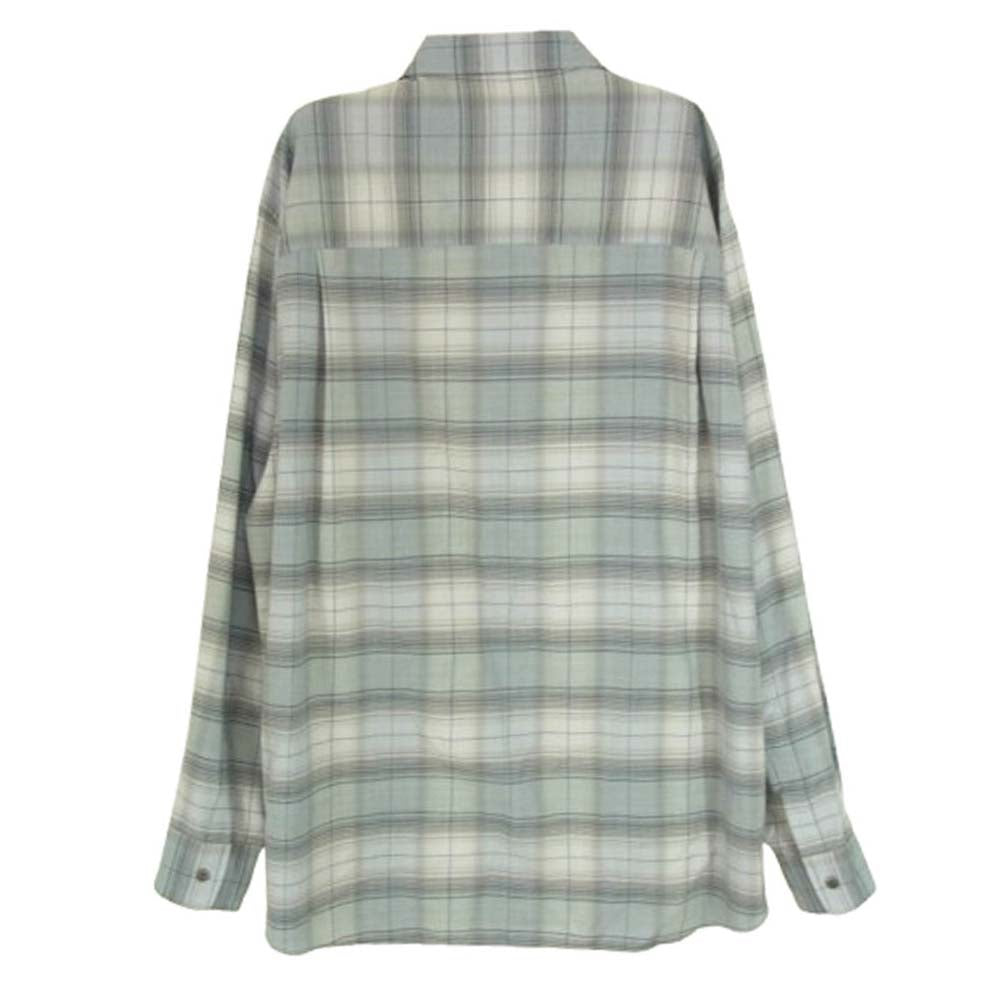 AURALEE オーラリー 25SS A25SS01LC SUPER LIGHT WOOL CHECK SHIRT ライト ウール チェック 長袖 シャツ グレー系 5【美品】【中古】