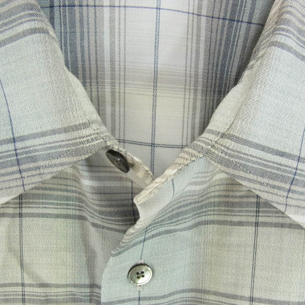 AURALEE オーラリー 25SS A25SS01LC SUPER LIGHT WOOL CHECK SHIRT ライト ウール チェック 長袖 シャツ グレー系 5【美品】【中古】