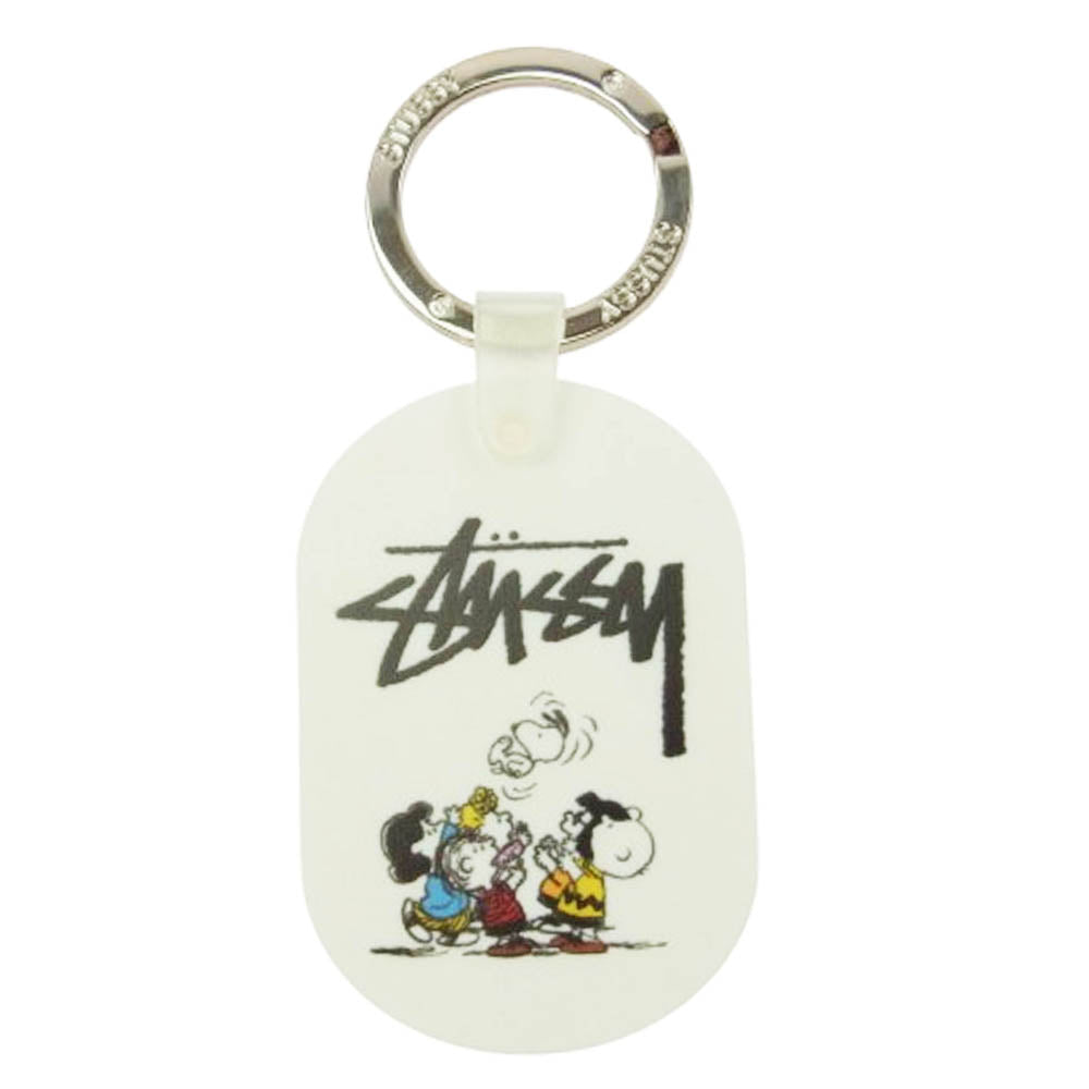 STUSSY ステューシー × PEANUTS ピーナッツ SNOOPY スヌーピー キーホルダー ホワイト系【新古品】【未使用】【中古】