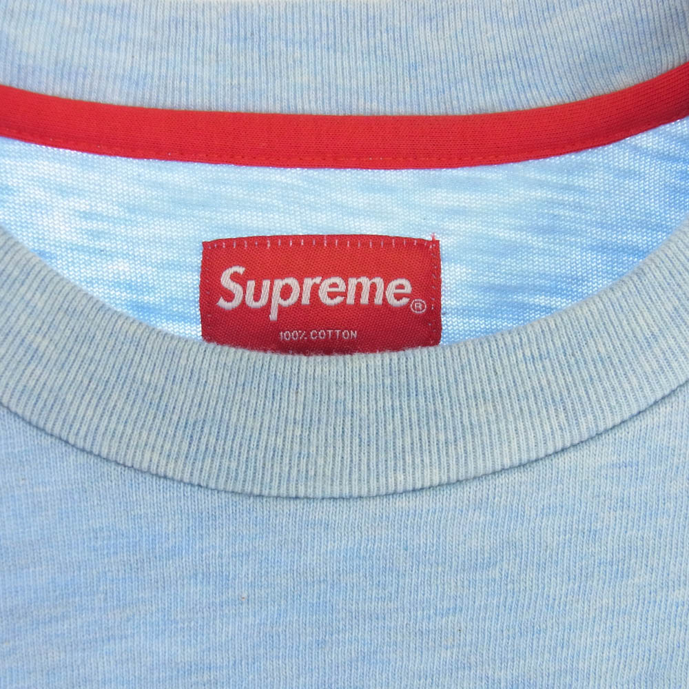 Supreme シュプリーム 14AW POCKET TEE ポケット Tシャツ ライトブルー系 M【中古】