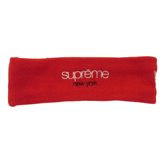 Supreme シュプリーム 15AW New Era Classic Logo Headband ニューエラ クラシックロゴ ヘッドバンド RED レッド系【極上美品】【中古】