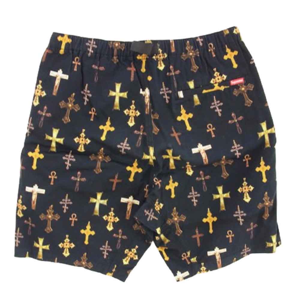 Supreme シュプリーム 13SS crosses belted short クロス柄 ショーツ ブラック系 32【中古】