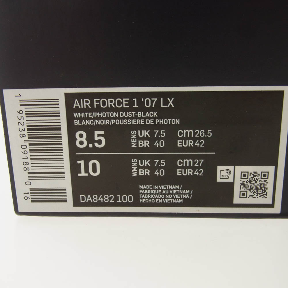NIKE ナイキ DA8482-100 Air Force 1 Low 07 LX White Chile Red エアフォース1 ホワイト チリレッド ローカット スニーカー ホワイト系 26.5cm【極上美品】【中古】