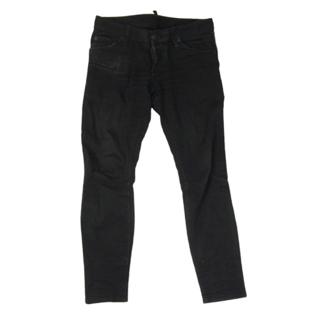 DSQUARED2 ディースクエアード 15AW S7 1LB0G21 S30501 ジップポケット ボタンフライ ブラック ジーンズ デニム パンツ ブラック系 44【中古】