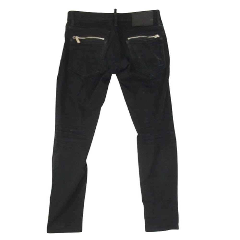 DSQUARED2 ディースクエアード 15AW S7 1LB0G21 S30501 ジップポケット ボタンフライ ブラック ジーンズ デニム パンツ ブラック系 44【中古】
