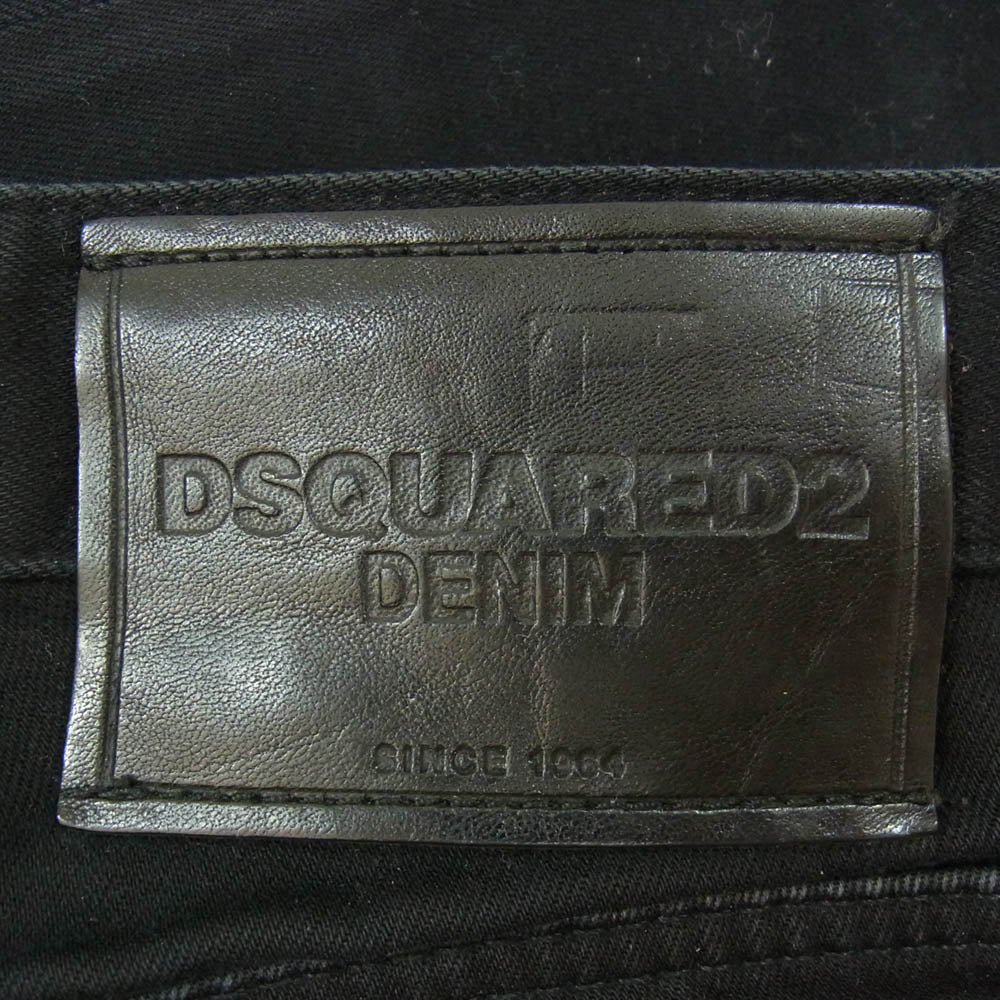 DSQUARED2 ディースクエアード 15AW S7 1LB0G21 S30501 ジップポケット ボタンフライ ブラック ジーンズ デニム パンツ ブラック系 44【中古】