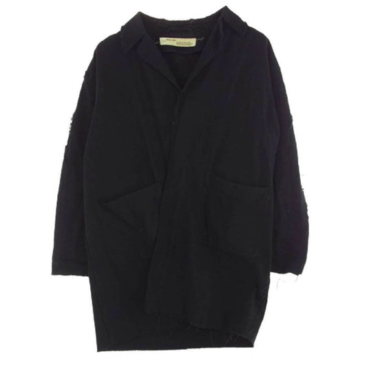 OFF-WHITE オフホワイト WORK COAT Virgil Abloh ワーク スタッフ ステンカラー コート ブラック系 S【中古】