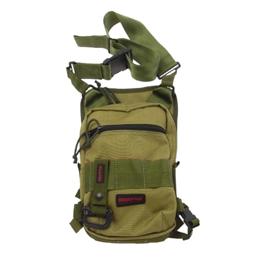 BRIEFING ブリーフィング DROP POUCH RM  ボディバッグ ウエストポーチ カーキ系【美品】【中古】