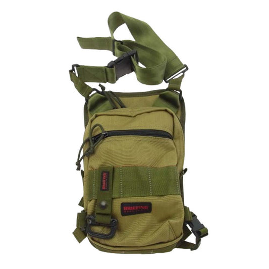 BRIEFING ブリーフィング DROP POUCH RM  ボディバッグ ウエストポーチ カーキ系【美品】【中古】