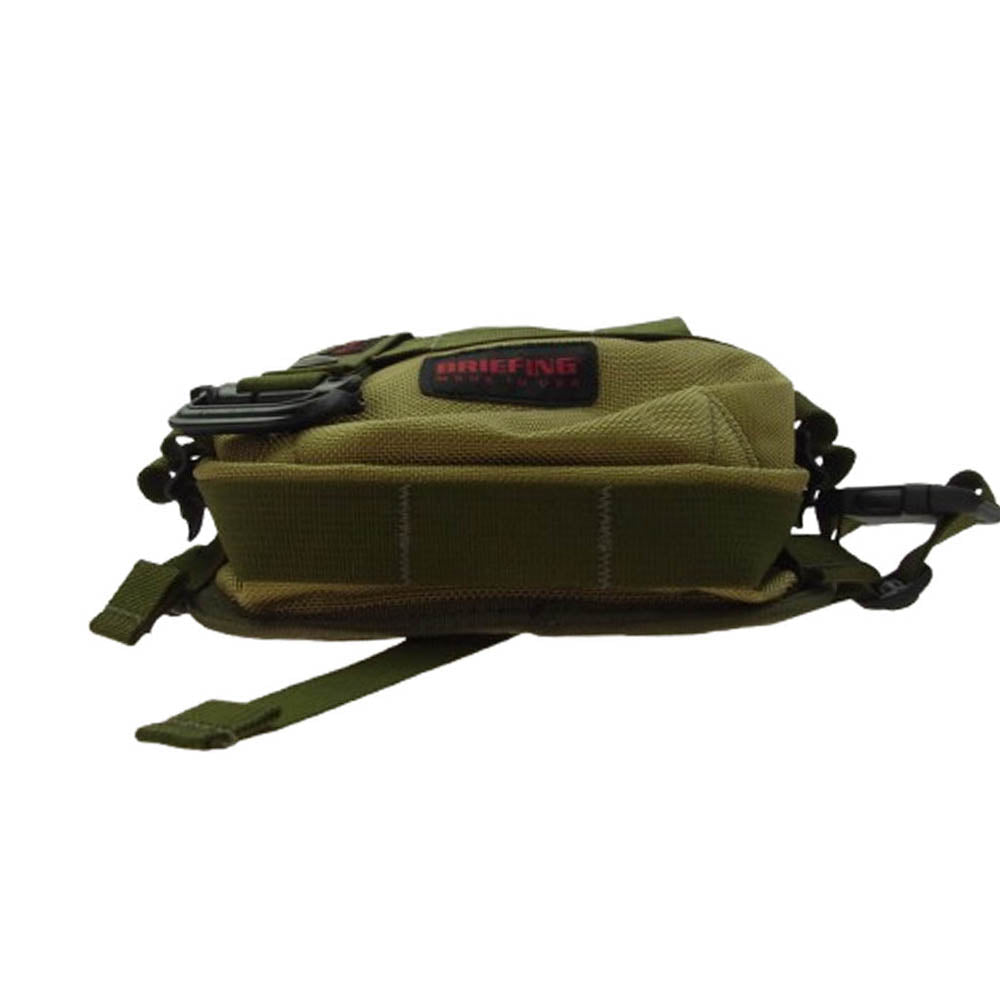 BRIEFING ブリーフィング DROP POUCH RM  ボディバッグ ウエストポーチ カーキ系【美品】【中古】