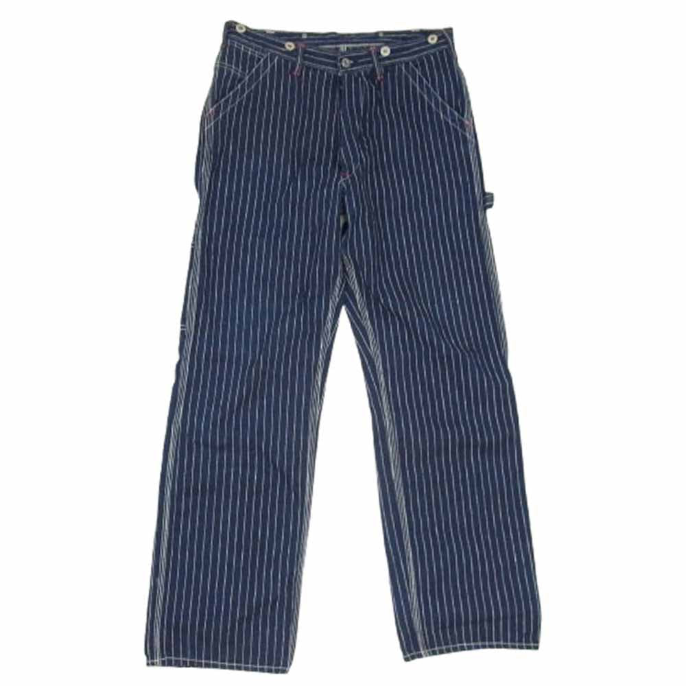 WAREHOUSE ウエアハウス ヒッコリー ペインター パンツ ネイビー系 33【中古】