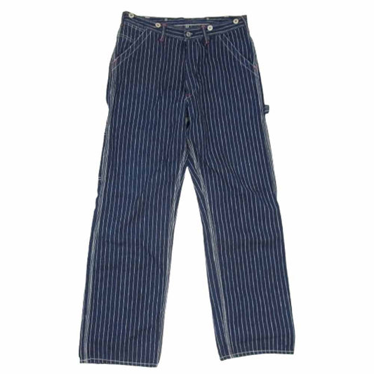 WAREHOUSE ウエアハウス ヒッコリー ペインター パンツ ネイビー系 33【中古】