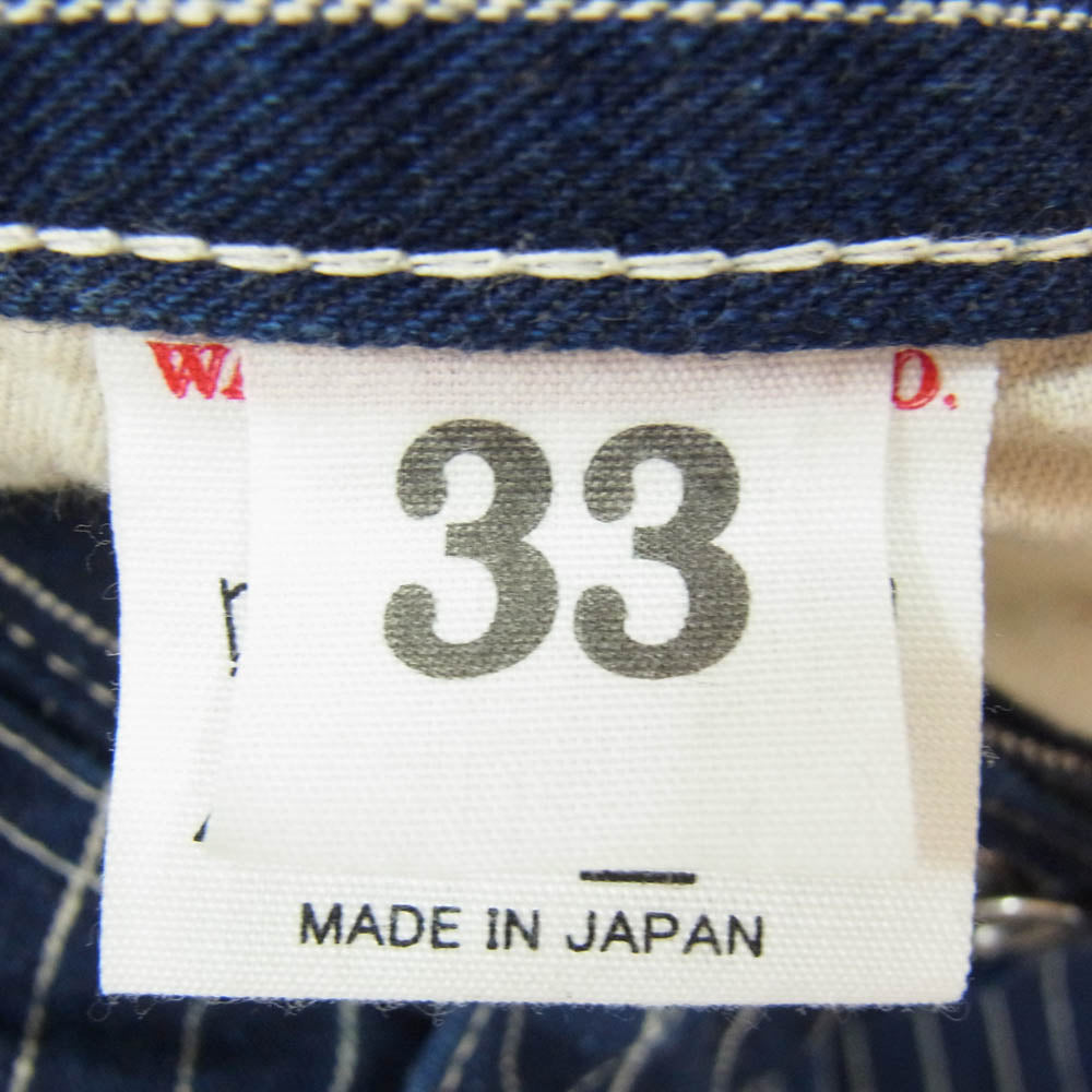 WAREHOUSE ウエアハウス ヒッコリー ペインター パンツ ネイビー系 33【中古】