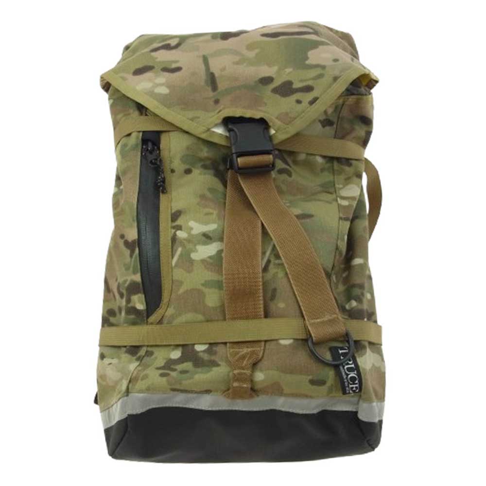 トゥルースデザインス Drop Liner Backpack カモフラ 迷彩柄 チェストストラップ ウエストストラップ ドロップ ライナー バックパック リュック カーキ系【中古】