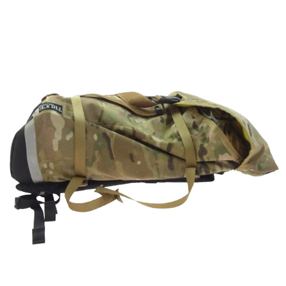 トゥルースデザインス Drop Liner Backpack カモフラ 迷彩柄 チェストストラップ ウエストストラップ ドロップ ライナー バックパック リュック カーキ系【中古】